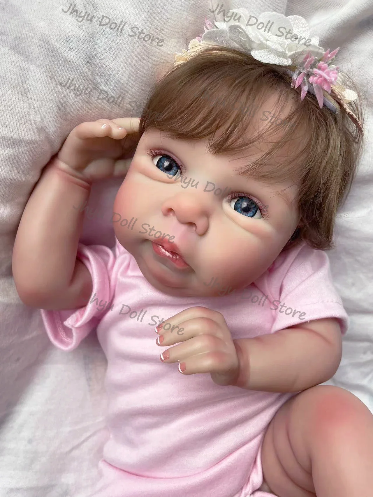 48cm Miley Newborn Baby Dolls Reborn Bebe Cute Baby Lifelike Soft Touch 3D Painted Skin Visible Veins Handmade Dolls