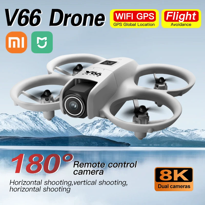 

Xiaomi Mijia V66 Mini Rc Drone Headless Mode Helicopter 180° Flip Remote Control Quadcopter Micro Aircraft Toy Drones For Kids