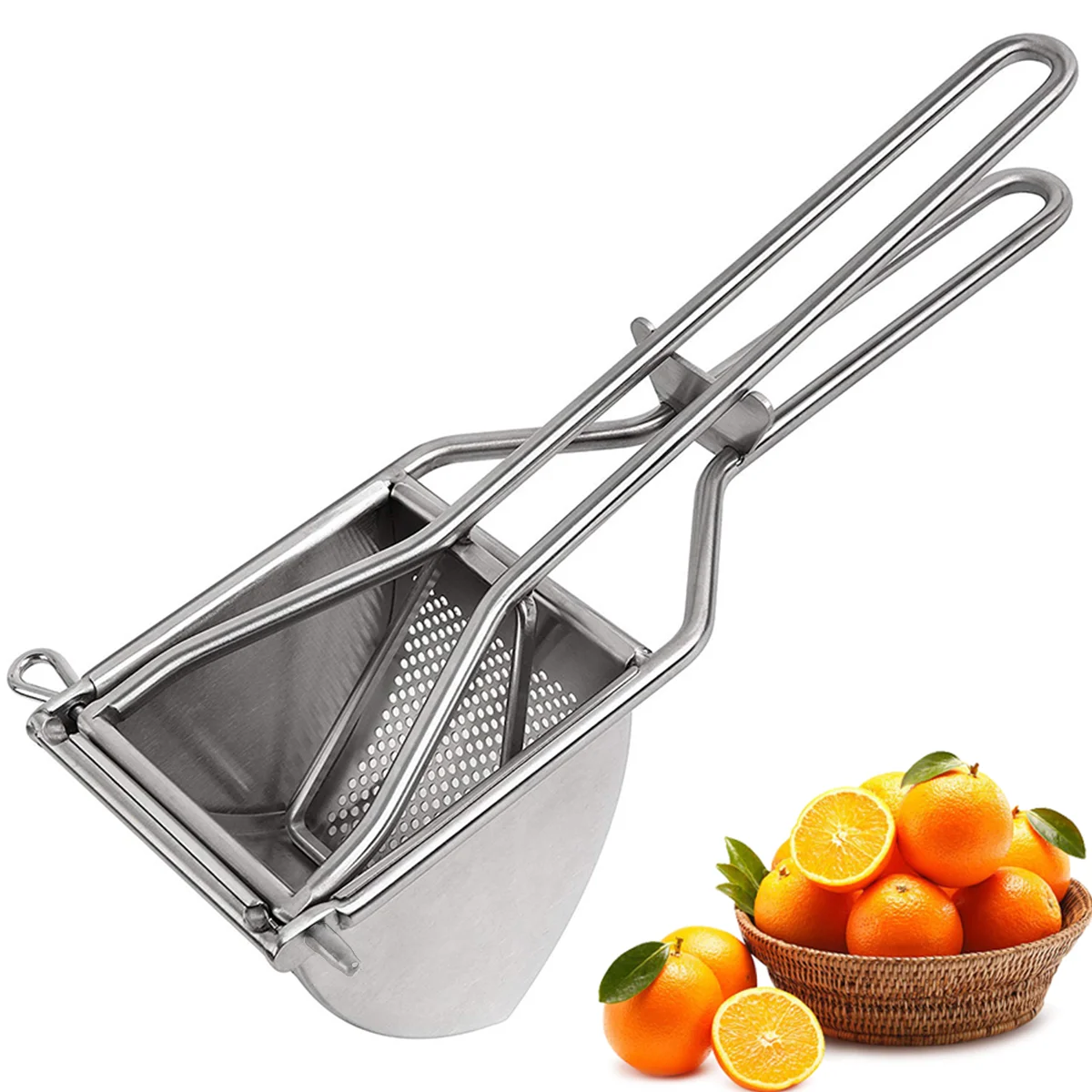 Potato Ricer, Heavy Duty Stainless Steel Potato Masher and Ricer Kitchen Tool, Press and Mash For Perfect Mashed Potatoes