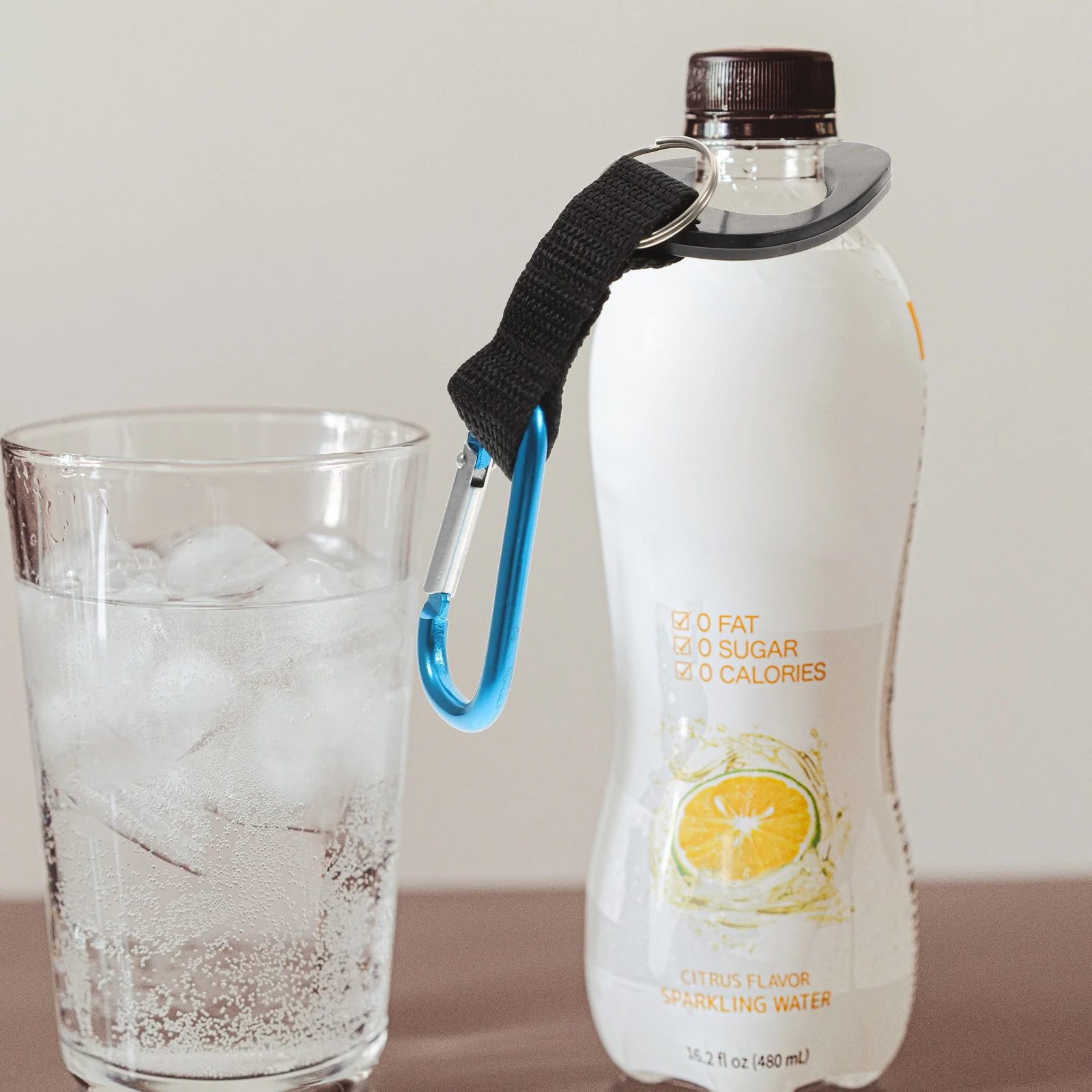 

2Pcs Backpack Buckles Water Bottle Holders Black Flexible Portable for Camping Hiking Fishing Outdoor Activities