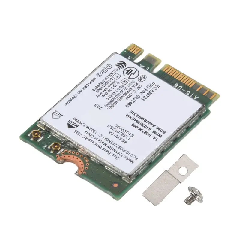 AT82-1 PCS AC7265 7265NGW Wifi Card FRU00JT469 802.11AC NGFF BT4.0 Replacement Accessories For Lenovo Thinkpad E550 E455 E555 Se