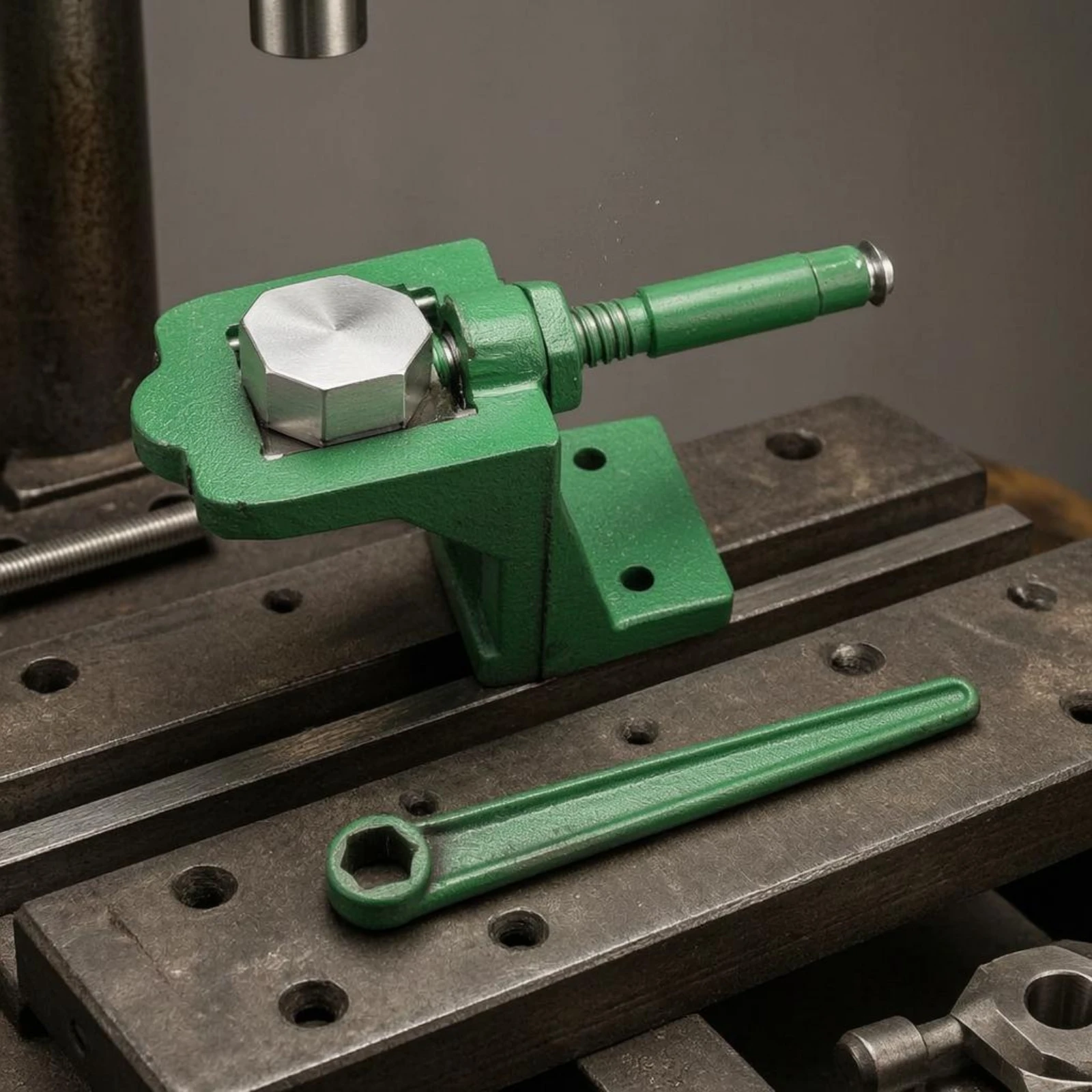 Irregular Workpiece Clamp Quick Action Drill Press Vise Drilling Vise Screw Operated Work Holding Tool Painted Green