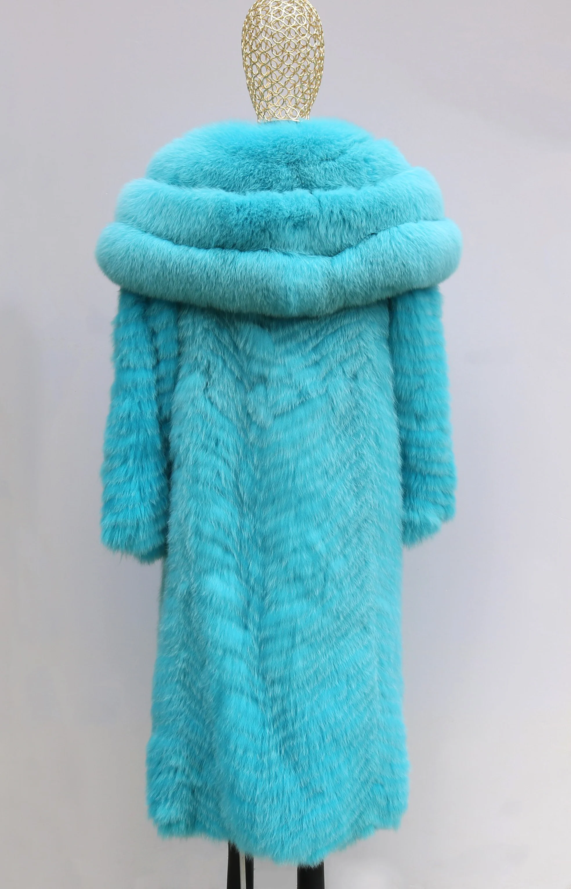 Luxury Clothes Winter New Imported Fox Fur Coat Women's X-Long Natural Fluffy Fur Jacket Ladies Fashion Outwear