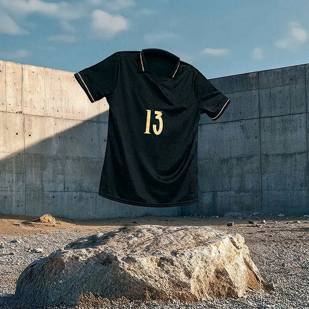 

2026 Новая черная испанская модная повседневная спортивная одежда для мужчин и женщин, черная пантера, специальное издание, трикотаж к 60-летию, 13-летию