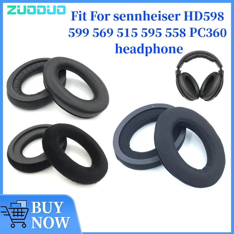 

1Pair Replacement Cushions Earpads Earmuffs Repair For sennheiser HD598 599 569 515 595 558 PC360 On-Ear Bluetooth Headphones