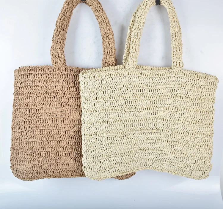 Fashion Large Capacity Straw Tote Bag Designer Letters Women Handbags Handamde Woven Summer Beach Bag Casual Straw Bag