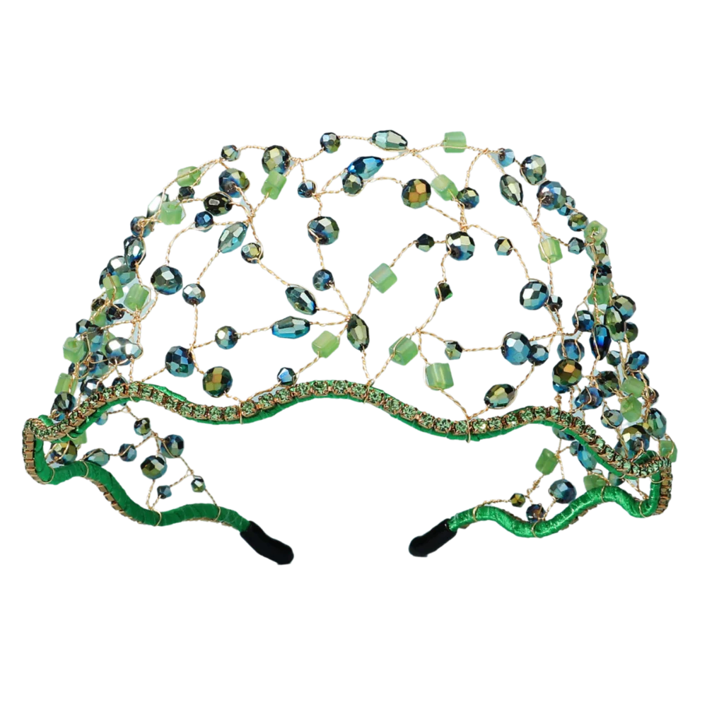 اليدوية كريستال الخرز الشعر صافي تاج أنيقة Headbands الشعر مجوهرات تألق حجر الراين تيارا الشعر هوب أغطية الرأس الزفاف