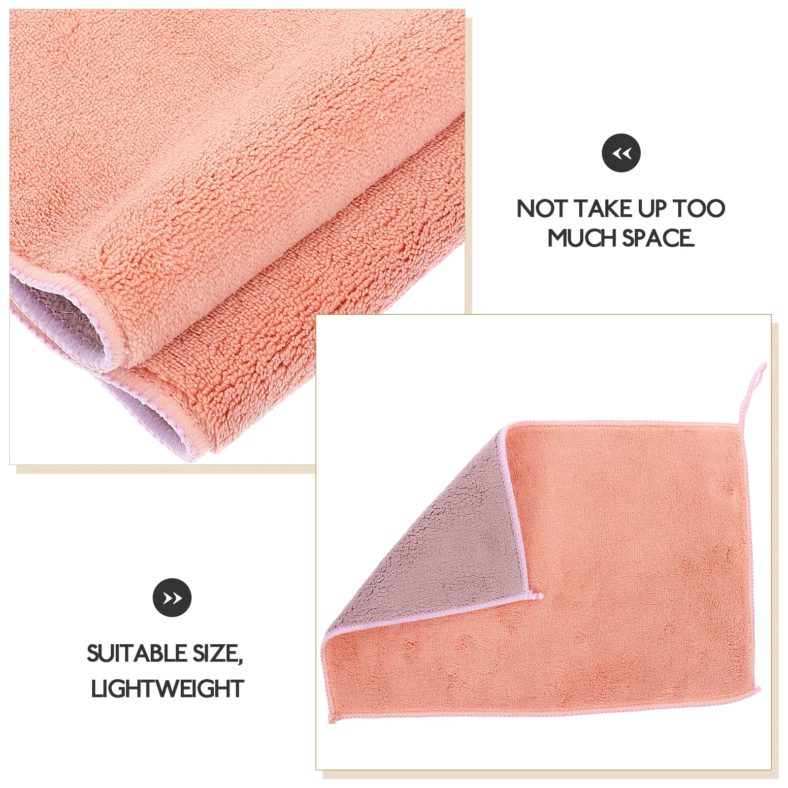 

2pcs Water Absorbent Kitchen Dishcloth Soft Cleaning Towel Dishes Pots Silverware Multi-Function Wipe Home Supplies Utensil