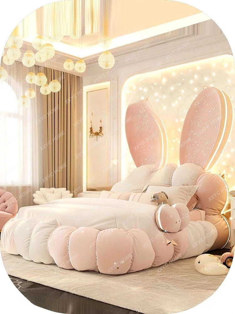 سرير مفرد للفتيات والأطفال من Homestay، سرير غرفة نوم وردي لطيف