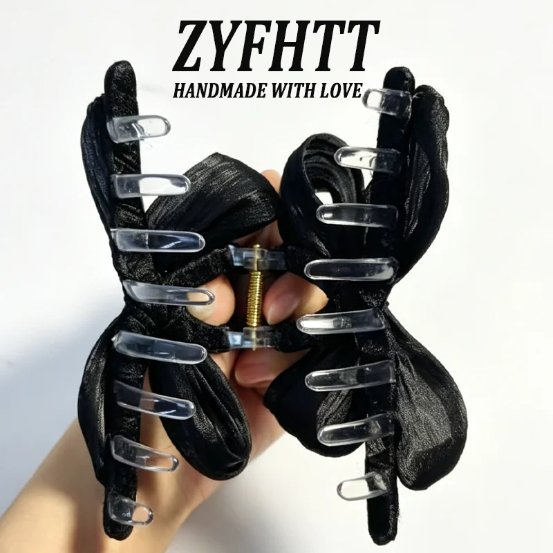 1/2 Stück ZYFHTT Netz-Haarspange Große Haarklammer für Frauen Elegante Alltags-Haarklammer Modische Mädchen-Pferdeschwanz-Klammer Haaraccessoires – Detail 4