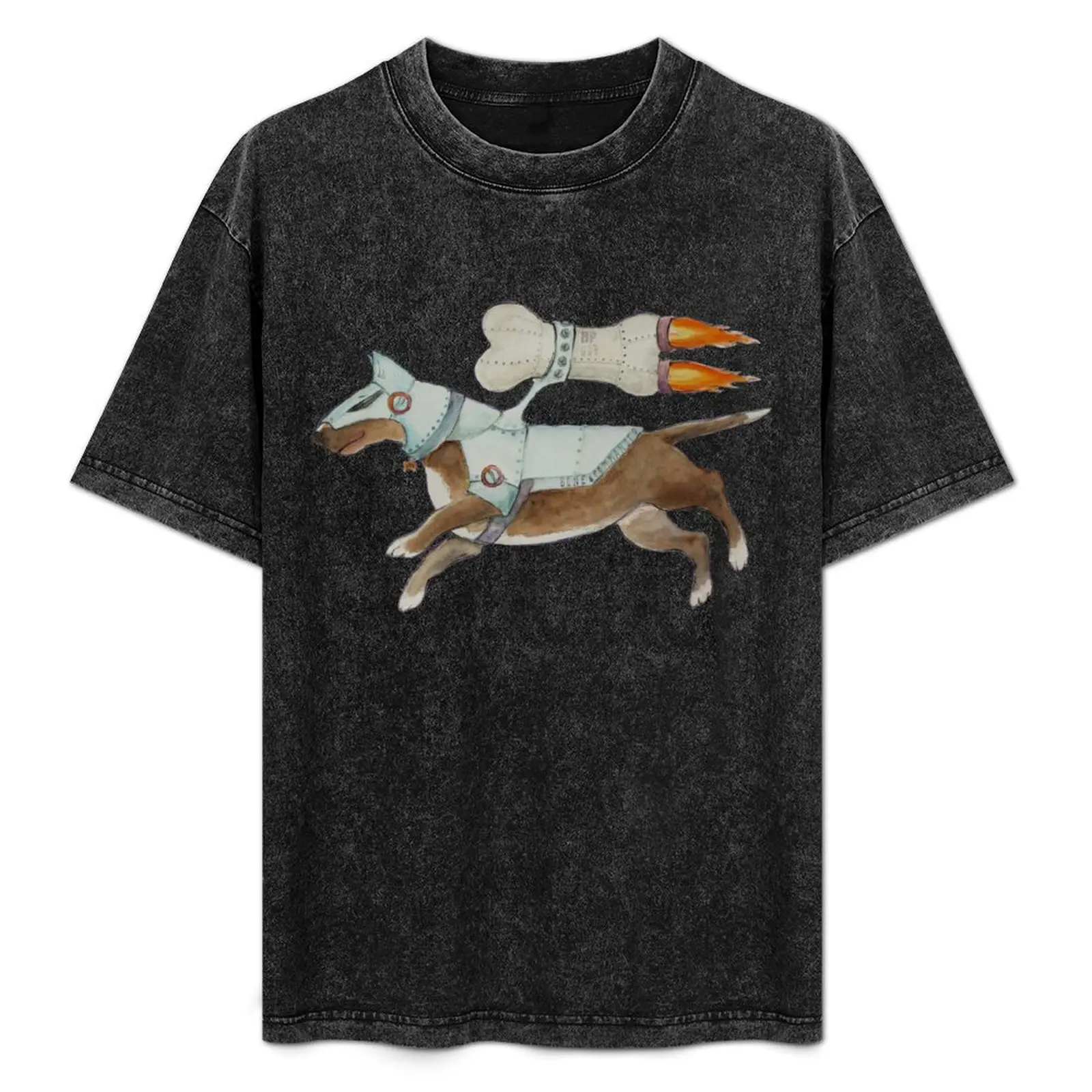 

Bull Terrier Bone Commander - on purple T-Shirt cotton t shirts man 100% t shirt for man T-Shirt