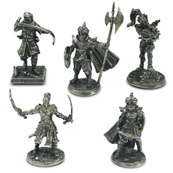 White Copper Metal Warrior Arab Knight Soldier Model Miniature Figurines Board Game Pieces Car Decoration Boy Gift