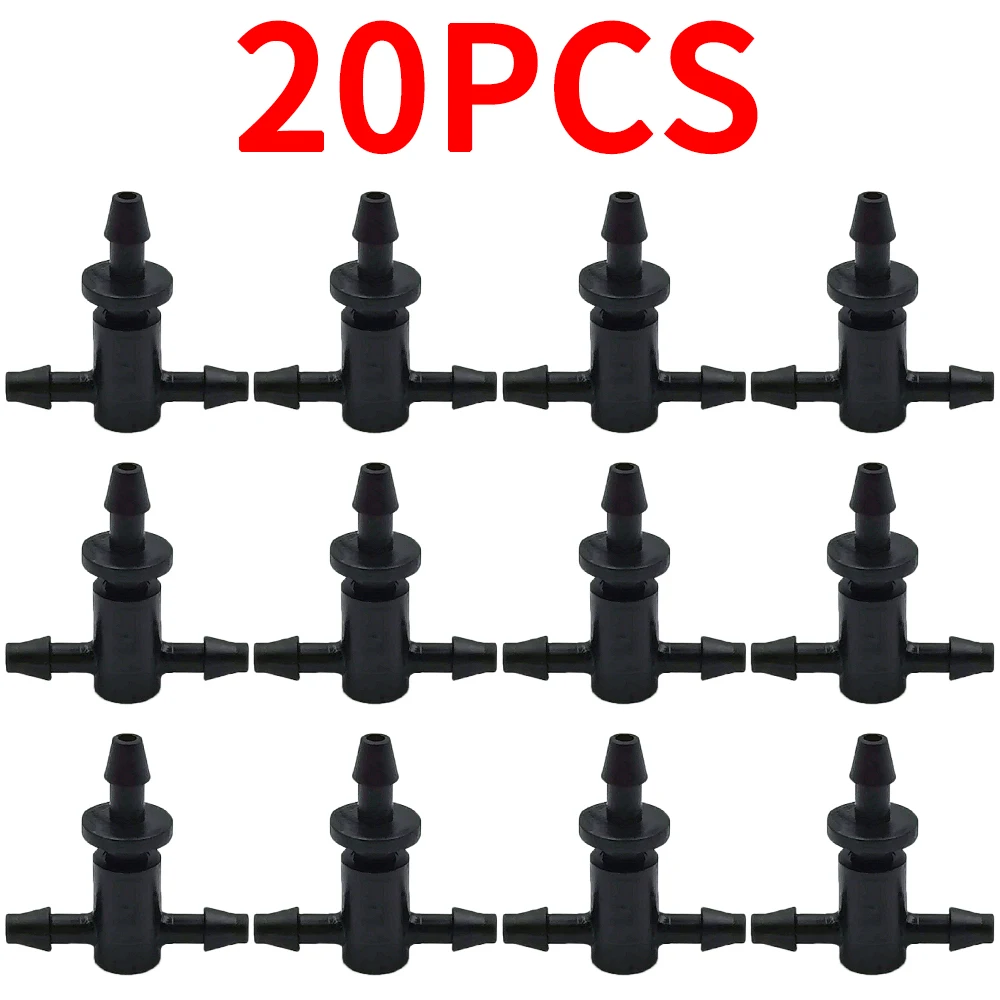 WUJIE 20PCS Barbed 3/5mm Hose Straight Quick Connector Drip Irrigation Garden w/ 2-Way 4-Way Hose Splitter Joint Cross Connector