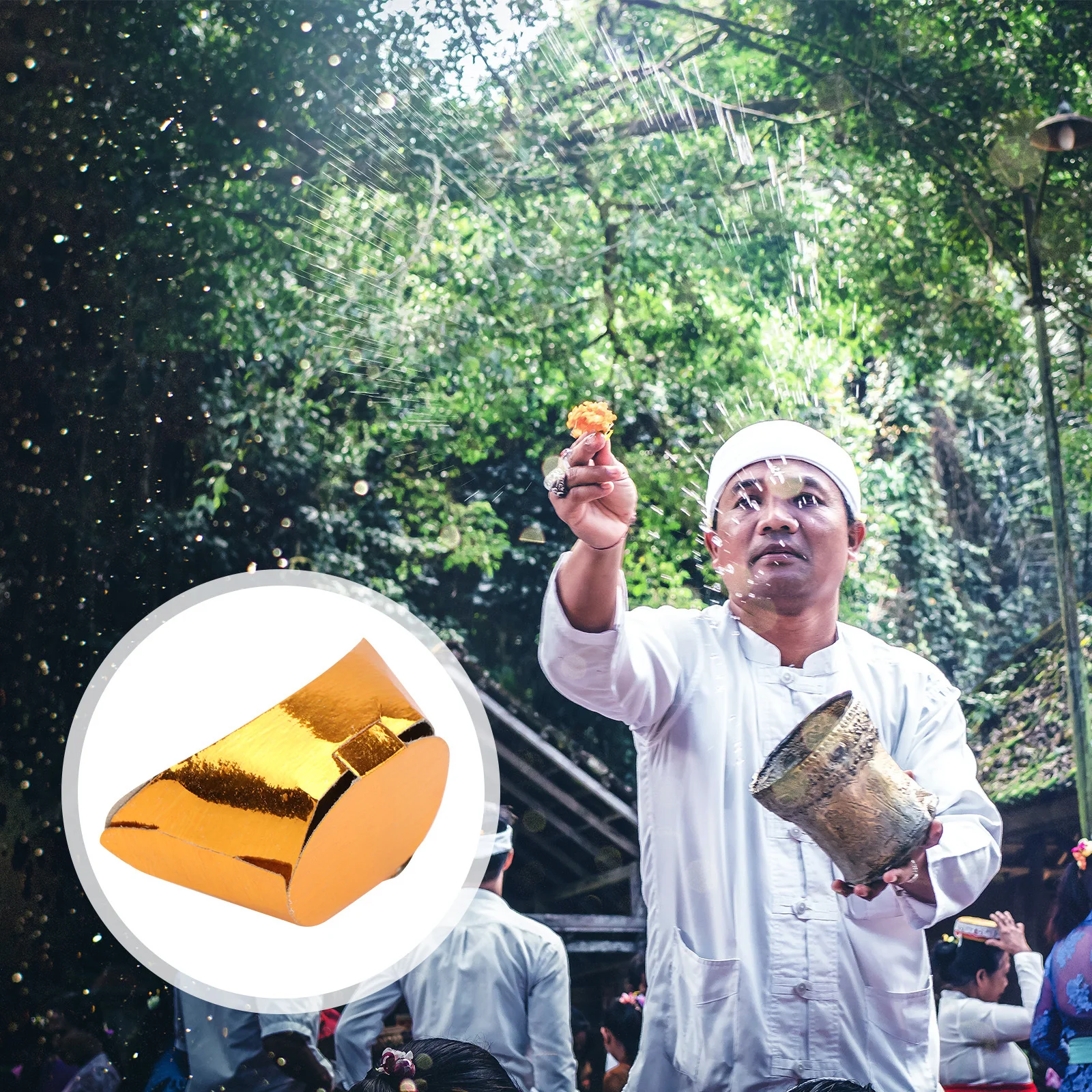 

90pcs Gold Ingots Burner Ancestor Worship Supplies Paper Made Sacrificing Blessing Tomb Sweep Votive Offerings Decorative Paper