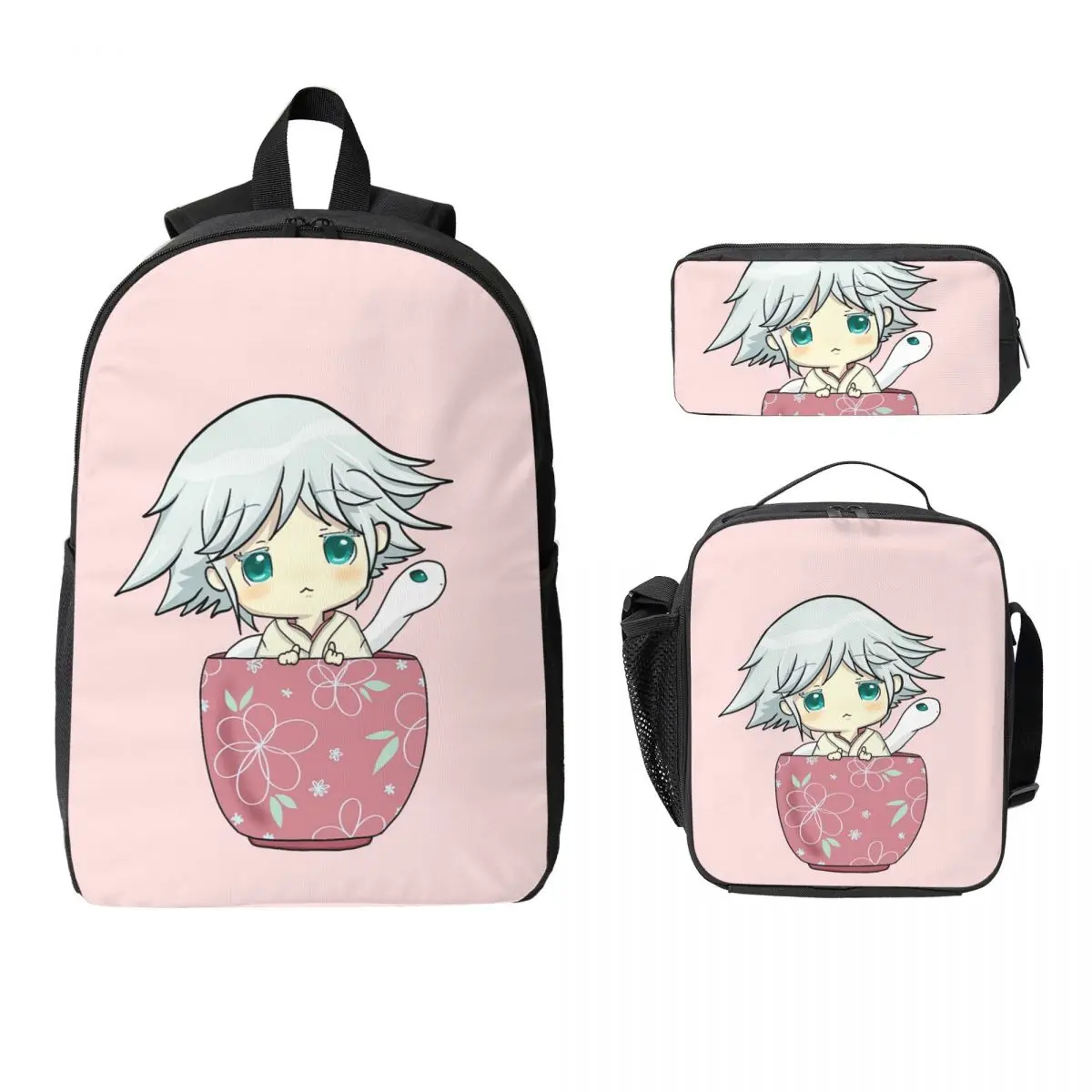 

Mizuki Chibi - Kamisama Kiss Backpack Boys Girls BookBag School Bag Laptop Shoulder Bags 3ps Insulated Lunch Bag Pencil Case