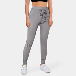 Soft Comfort Sport Pants For Women High Waisted Drawstring Trousers Full Length Joggers Yoga Pants Ladies Sweatpants