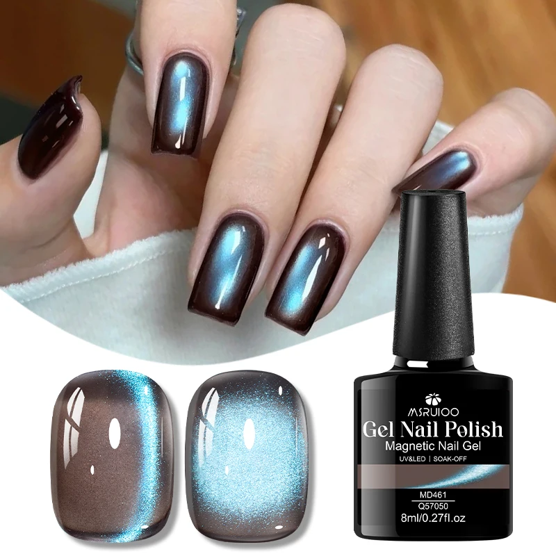 Bruinachtig Blauwe Kat Magnetische Gel Nagellak Blauw Licht Magnetische Gel Semi Permanente Losweken UV LED Gel Vernis Nagelbenodigdheden DIY