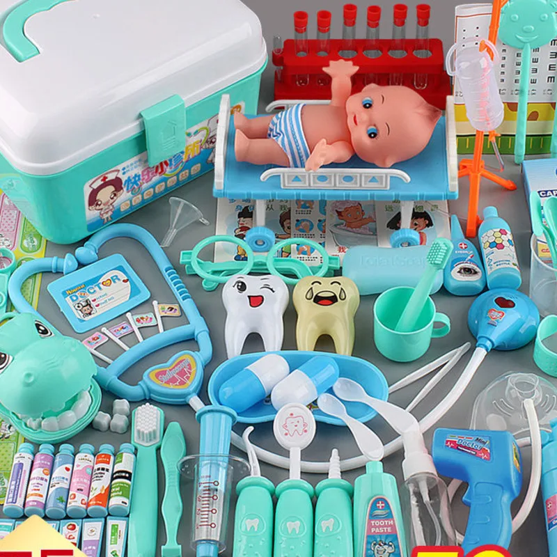 I bambini giocano a casa Doctor Set giocattoli giochi Kit medico ospedaliero gioca borsa da infermiera giocattoli per accessori gioco per bambini nuovo 2022