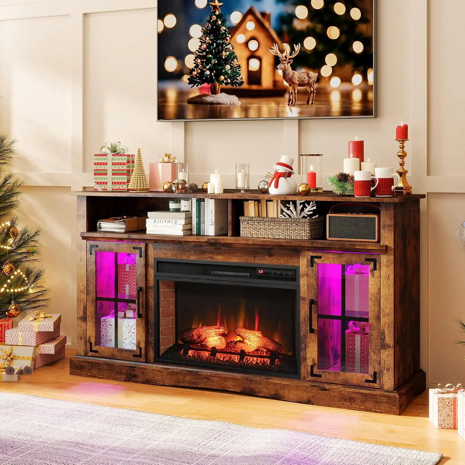 Fireplace TV Stand for TVs Up to 65