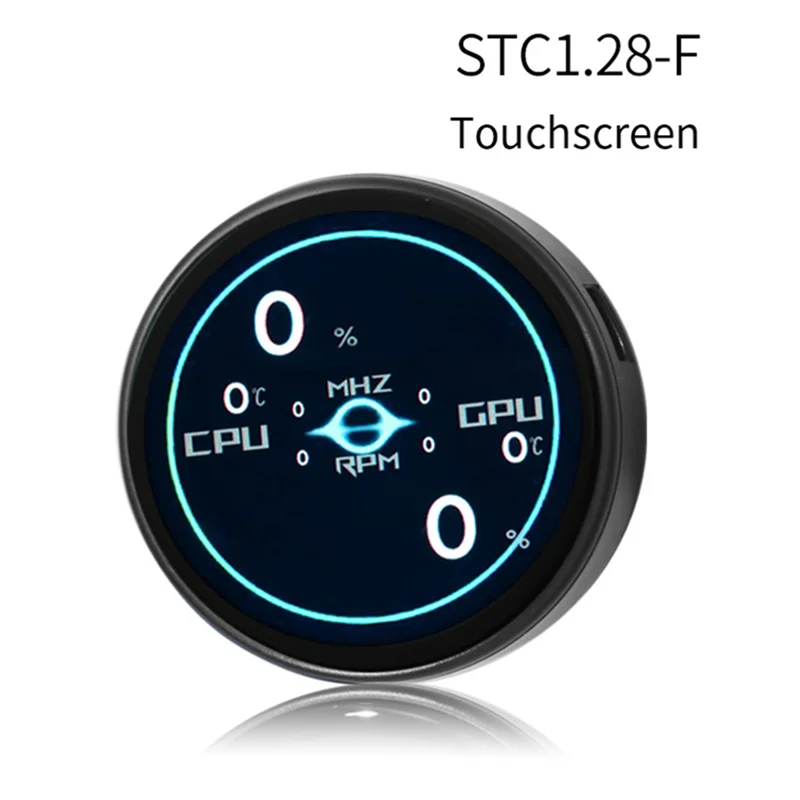 

ABUO-Round 1.28 Inch TFT Color Screen SPI LCD Module With Touch IPS Capacitive Touch Screen Spectrum Electronic Photo Frame