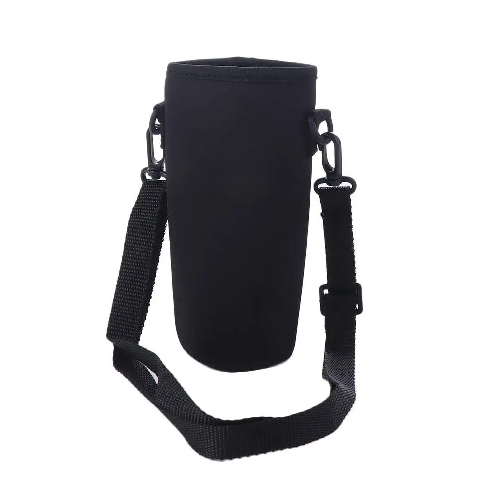 18/36/64oz Sport Cup Covers Bag Neoprene Black Water Bottle Cover Bag Strap Portable Water Bottle Carrier Sports Bottle