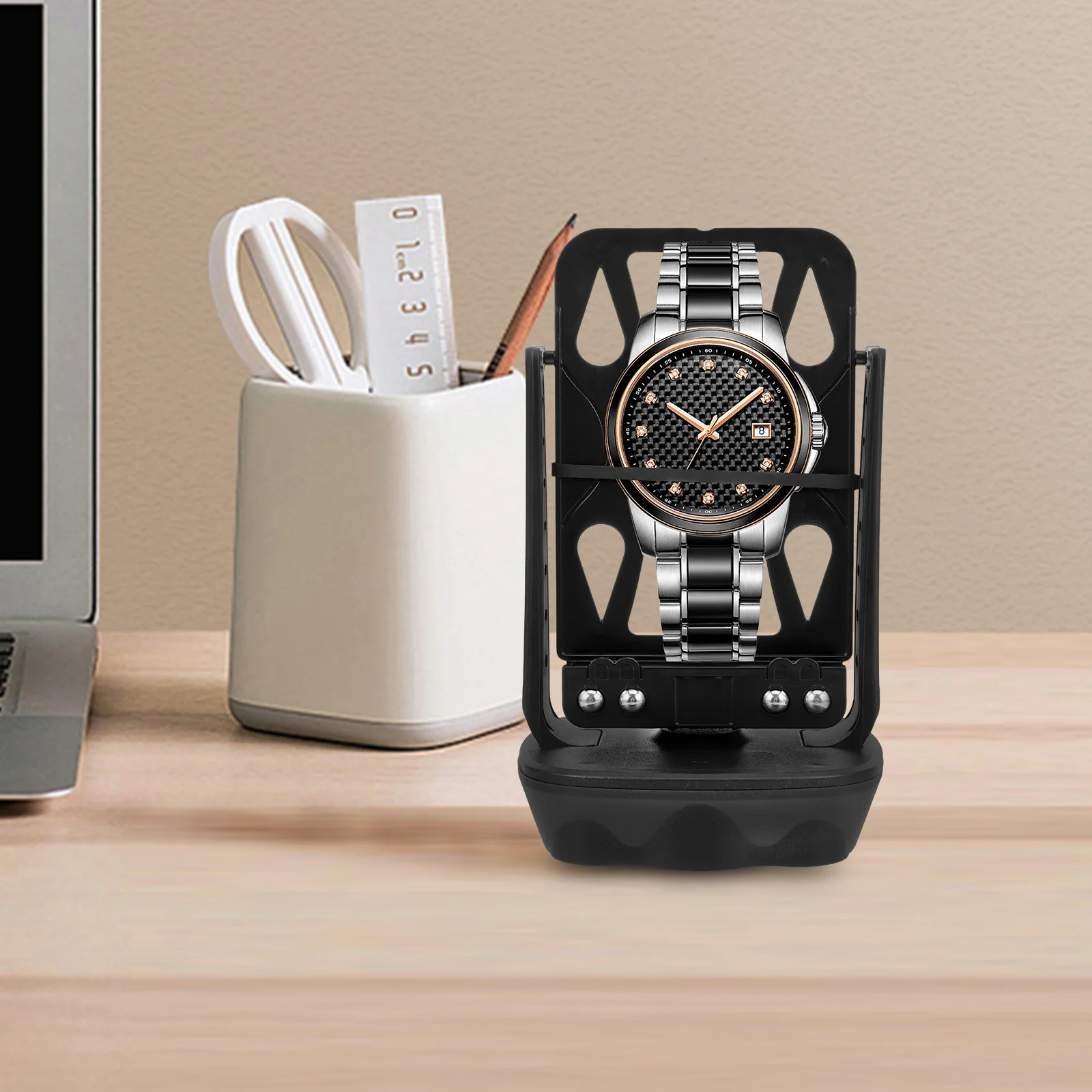 

1Set Mechanical Watch Winder Automatic Watch Winding Device Home Use Desktop Portable USB Rechargeable Low Noise Plastic Zinc