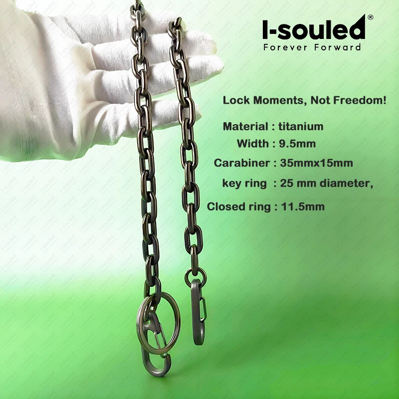 

9.5mm Pure Titanium Pants Chain | Minimalist Belt Key Holder | Anti-Loss Keychain for Men | Lightweight Luxury Accessory Gift