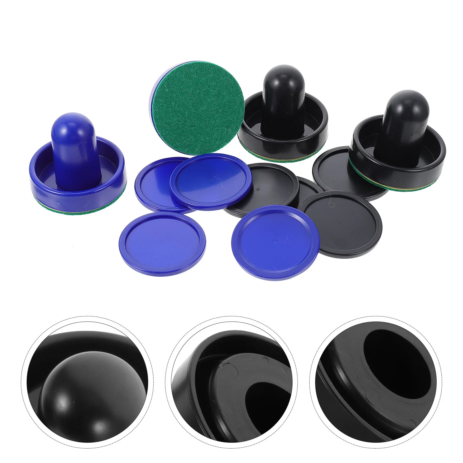 

2 Sets Ice Hockey Machine Parts Air Pusher Puck Plastic Pucks Child Accessories Paddle Pushers