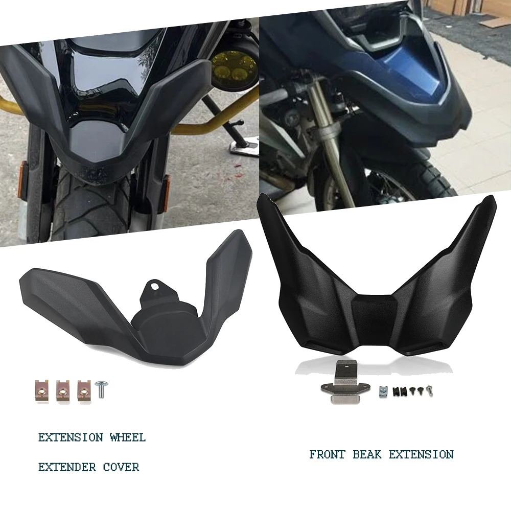 

FOR BMW R1250GS R1200GS LC 2017 2018 2019 2020 20121 R1200 GS Front Wheel Upper Cover Hugger Fender Beak Nose Cone Extension