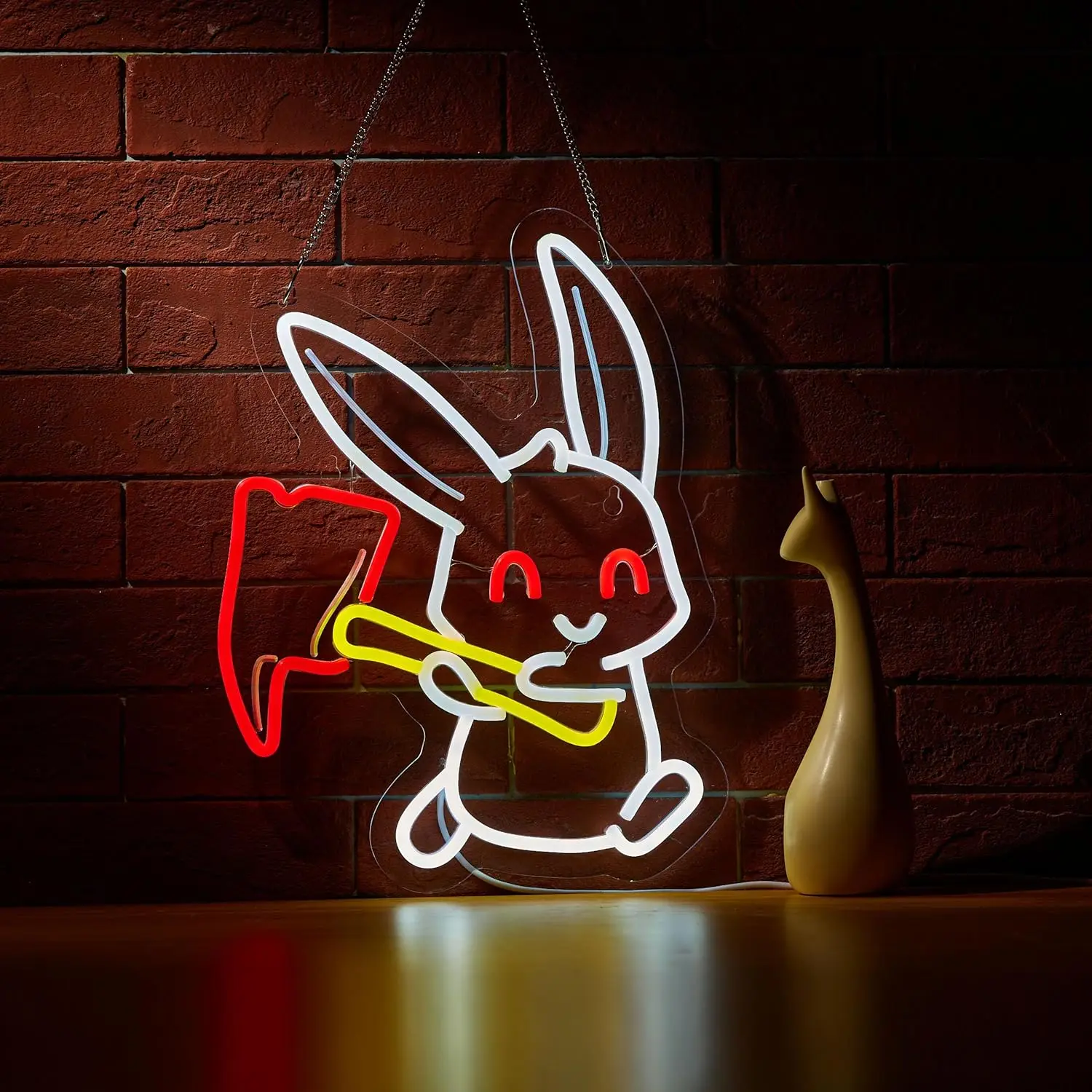 

Neon Sign For Wall Decor Rabbit LED Neon Light USB Plug For Bedroom Living Room Bar Party Cool Design Wall Mount Neon Light