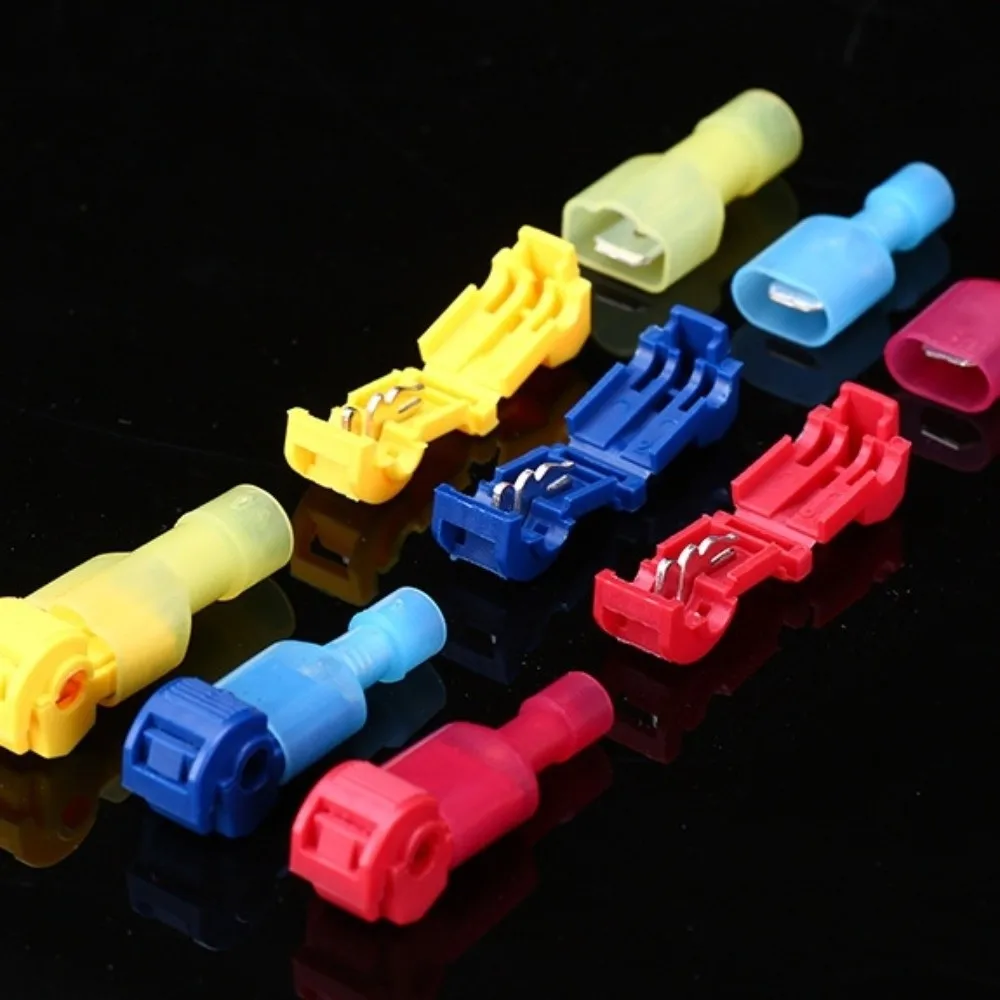 

120 шт., неотслаиваемый разъем T-Tap, эффективная проводка, изолированная клемма для сращивания проводов, водонепроницаемый зажим, клемма для быстрой обжима