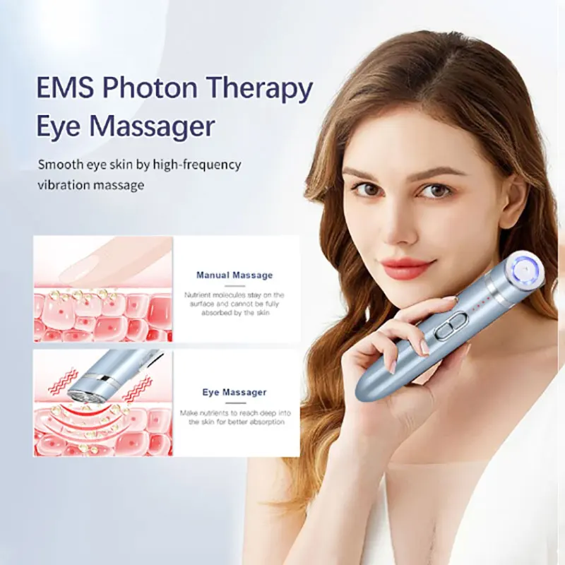 

Red Light Therapy Anti-Aging Eye Massager Hot Compress Eyes Fatigue Relief Relaxation Relieve Dark Circles EMS Vibration Eye