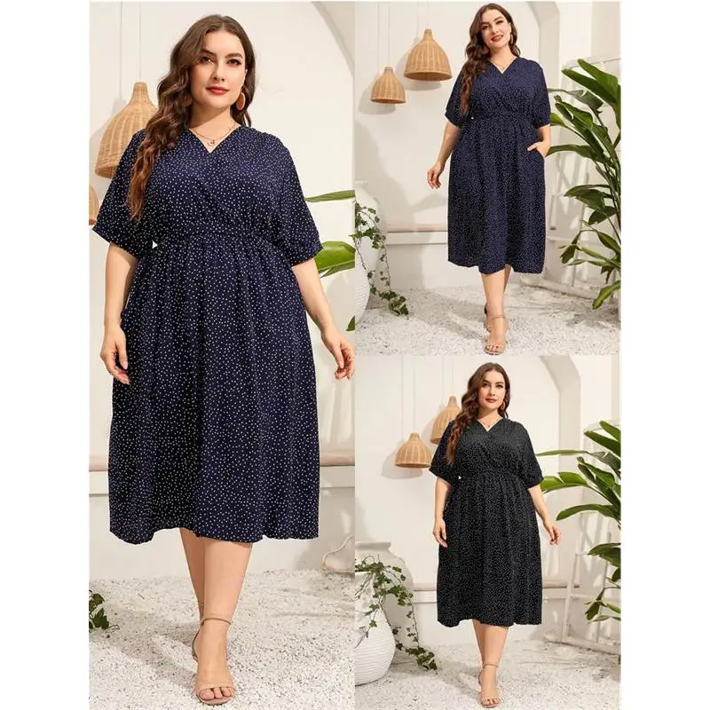 

plus Size Summer Casual Women's Dres Large Ladies Skirts XL5XL Big Size Clothing Faionable plus Size Women's Dres