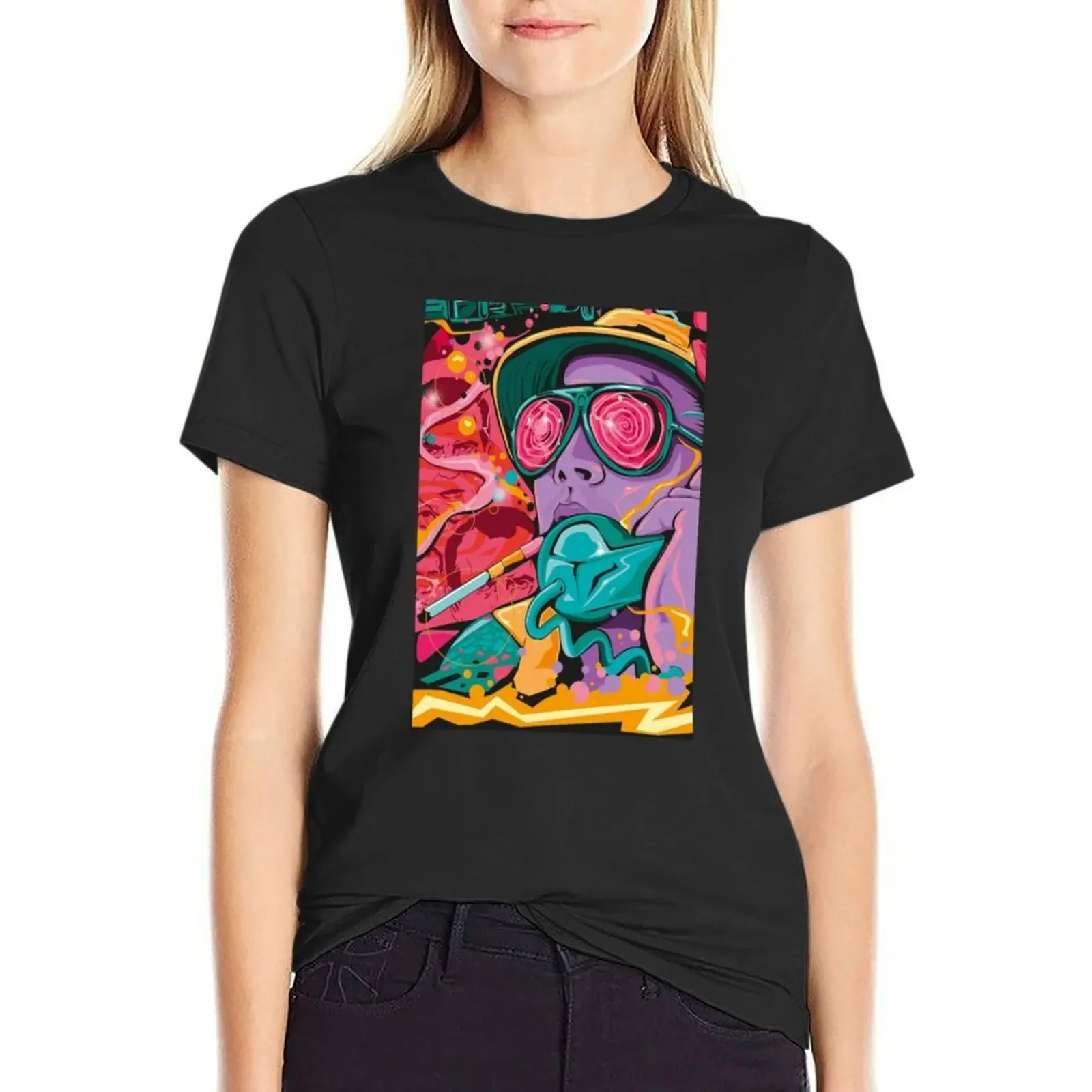 

Fear and loathing in las vegas T-Shirt funny animal print shirt for girls quick-drying tops Women tops