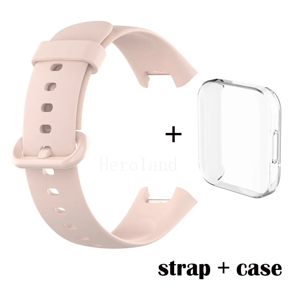 Bracelet Silicone WatchStrap For Redmi Watch 2 Lite SmartWatch Band For Xiaomi Mi Watch Lite Strap Wristband With Protector Case