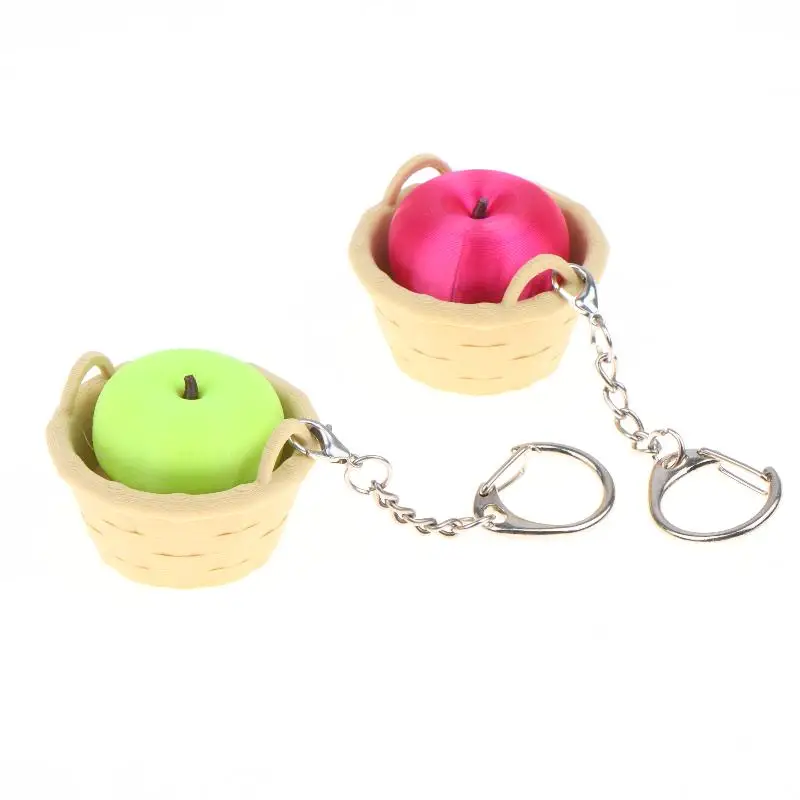 Mini-Klicker-Schlüsselanhänger, Fingerspitzenknopf, Cartoon-Simulations-Frucht-Schlüsselanhänger, niedliches Rucksackornament, Rucksackzubehör – Detail 1