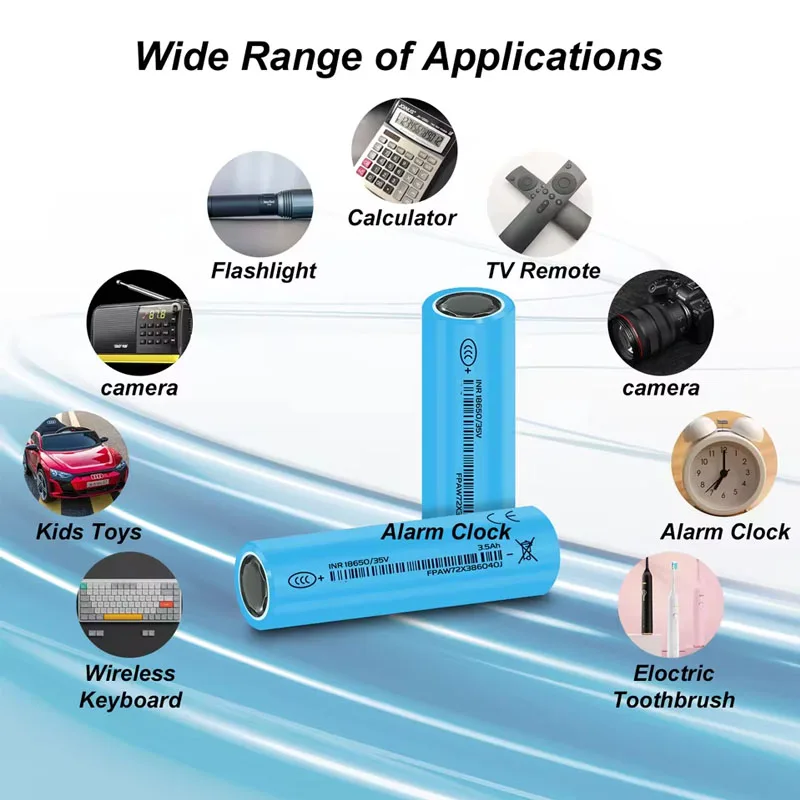 جديد 2025 18650 بطارية ليثيوم 3500 مللي أمبير 3.7 فولت 10A INR18650 القدرة الحقيقية 3500 مللي أمبير مصباح يدوي عالي الطاقة 18650 بطاريات قابلة للشحن #5