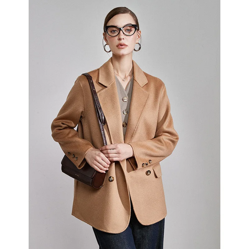 

Cashmere Wool Woolen Coat Women Autumn Winter Short Woolen Coat