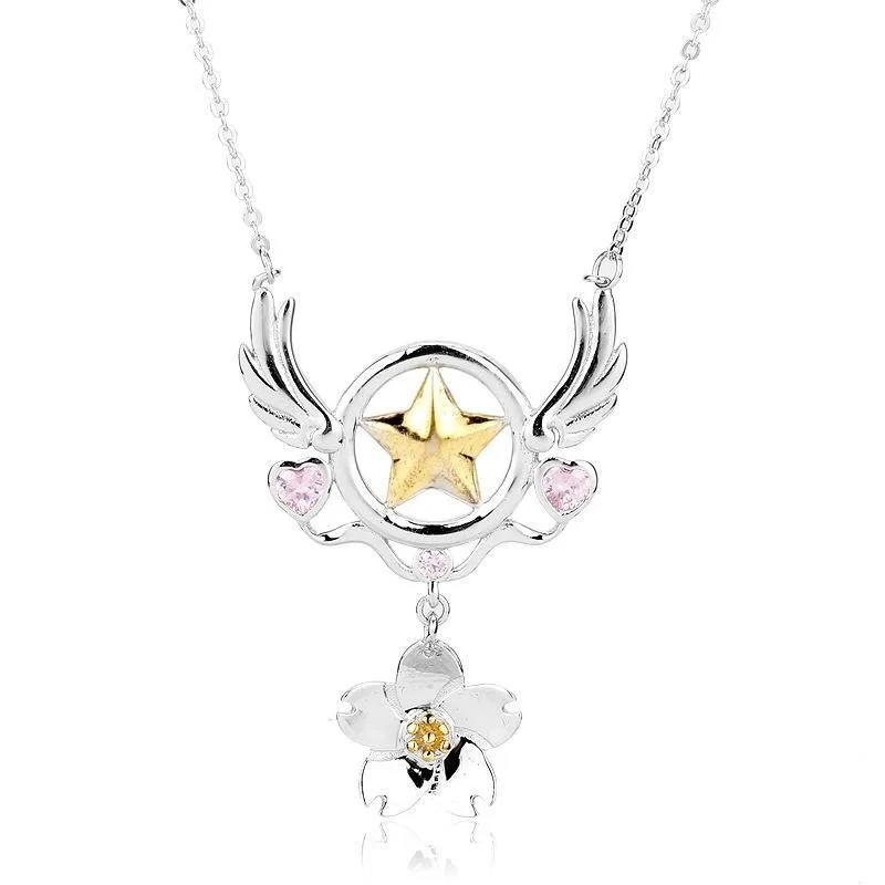 New Japanese cute cartoon animation Card Captor Sakura Variety Sakura Kawaii Magic Array Sakura Necklace Clavicle Chain Gift