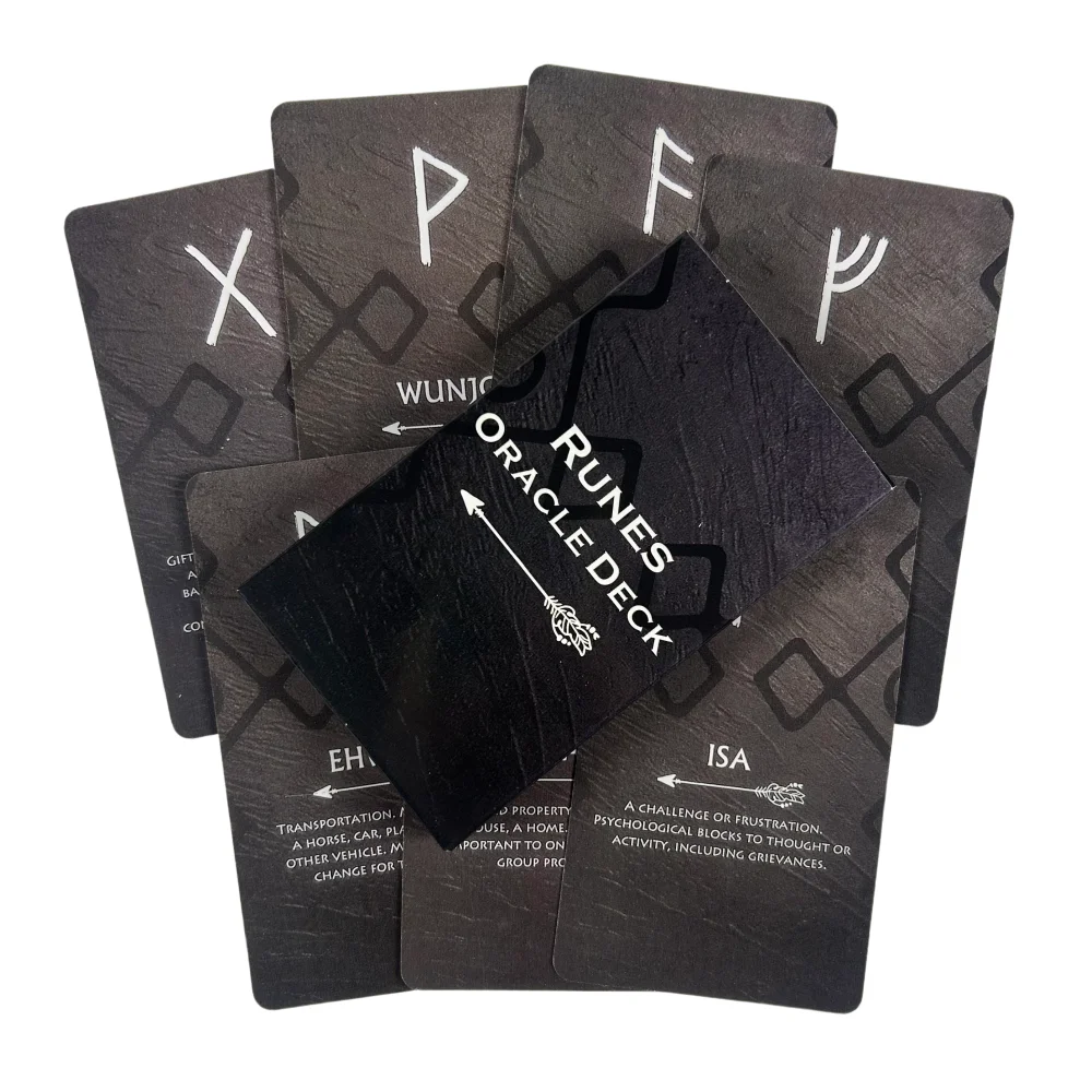 Runes Oracle Cards Deck 26 Cards 10*6.3cm Board Game for Life Lighting and Transformation