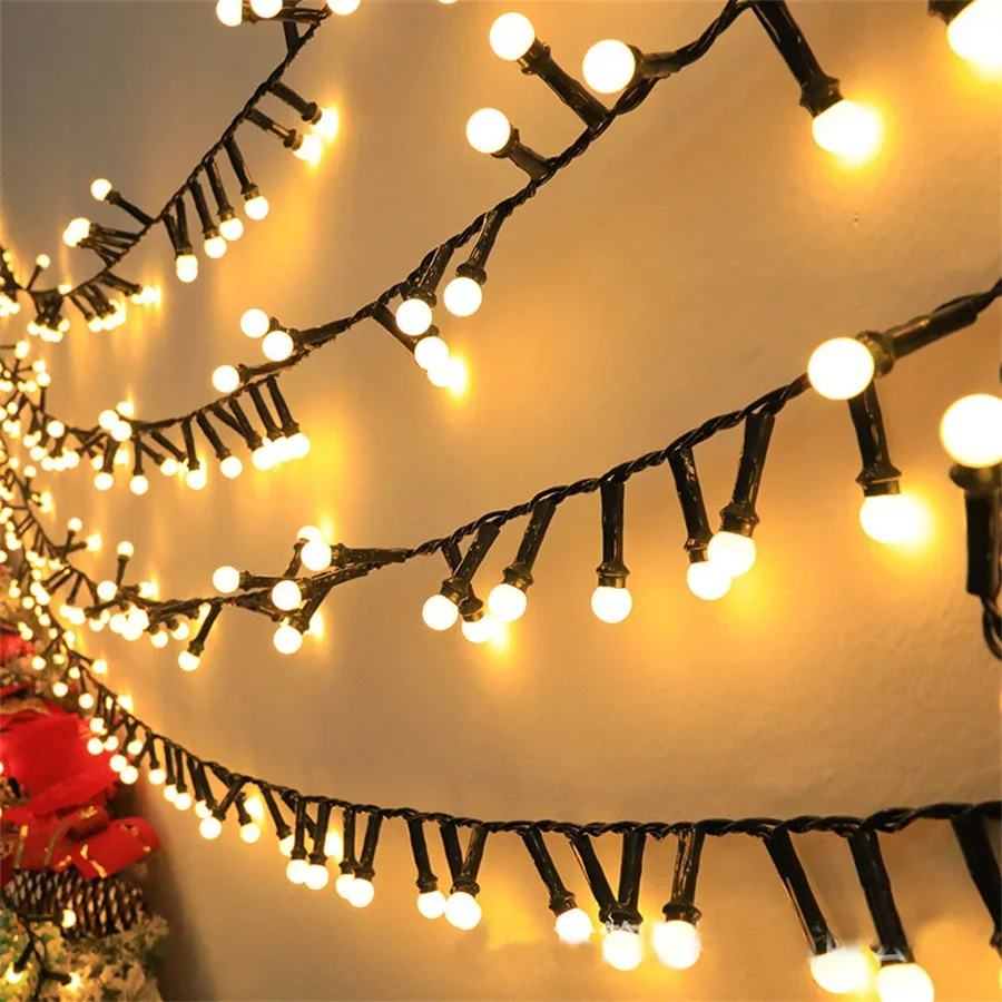 Outdoor Waterproof 8 Modes Firecrackers String Lights 500LEDs Christmas Fairy Lights Garland for Home Garden Party Wedding Decor