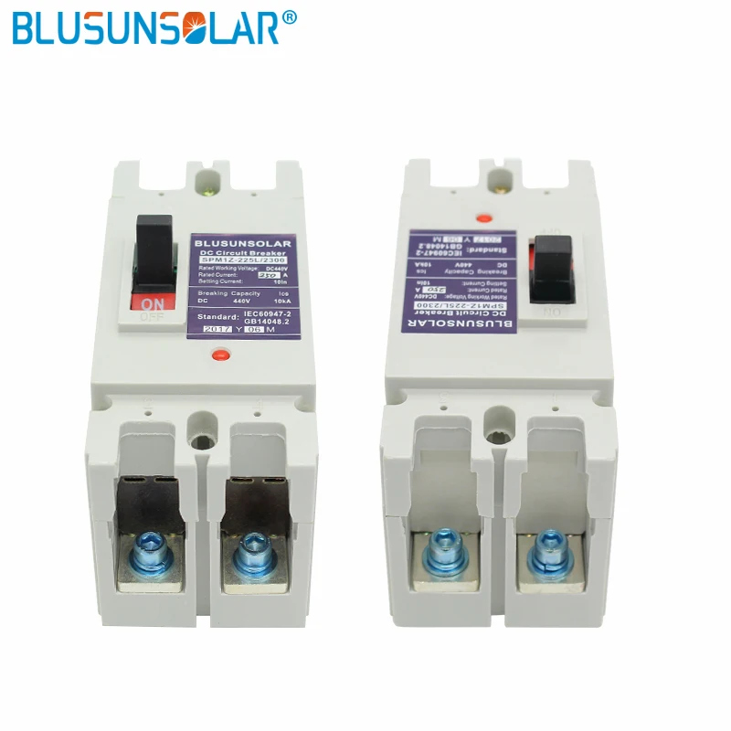 2P 250V DC MCCB Circuit Breaker Solar System Short Circuit Protector Battery Switch Solar Energy Photovoltaic 80A 100A 200A