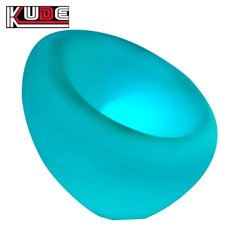 Silla perezosa luminosa impermeable al aire libre, sofá luminoso LED creativo, interior, sofá de plástico