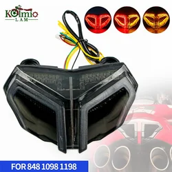 오토바이 LED 테일 라이트 통합 후면 방향 지시등 램프 미등 2007, 2014-848 DUCATI 1098 1198 2008 에 적합