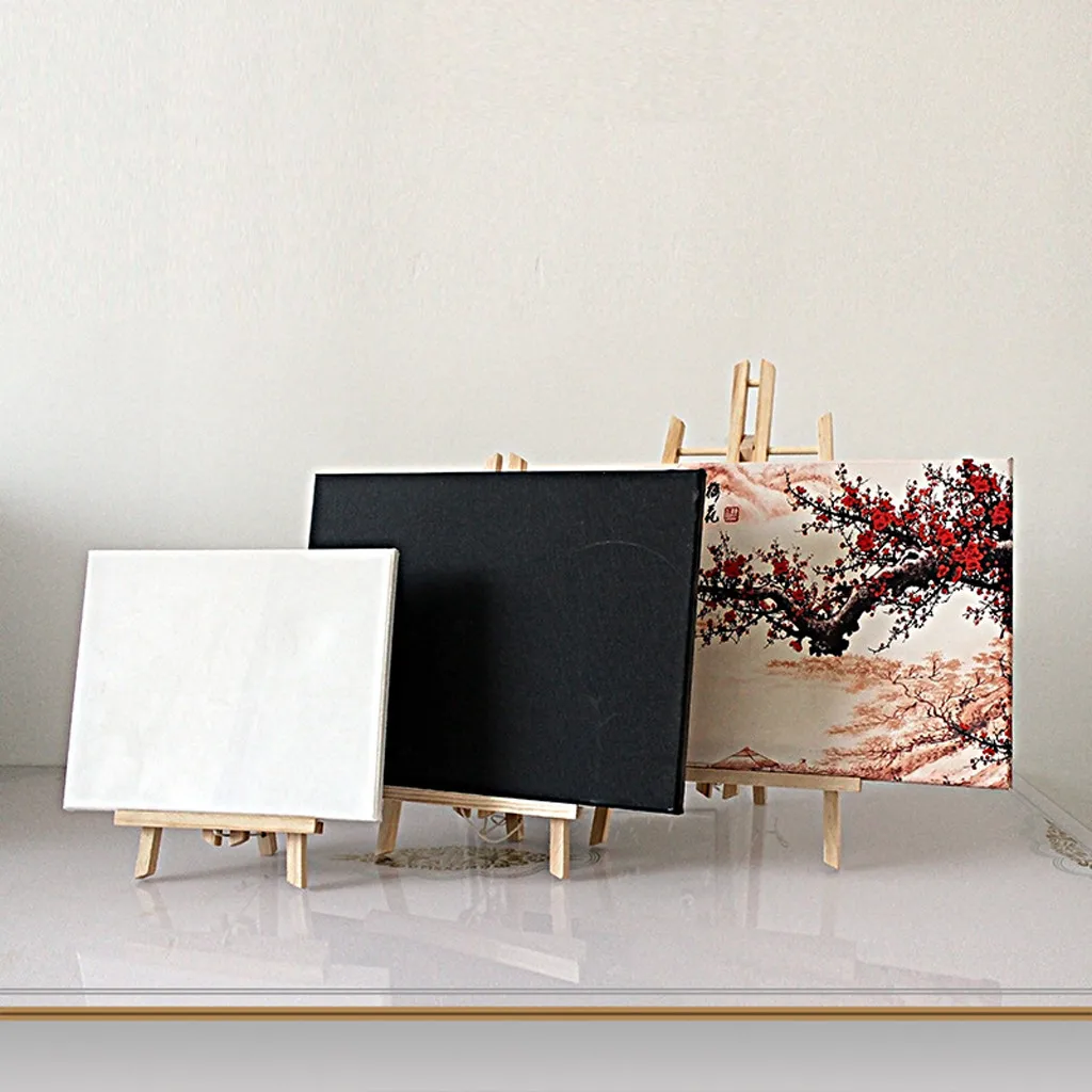 1Pc Wood Easel Frame Tripod Display Holder Wedding Table Name Card Stand Children Painting Display Craft