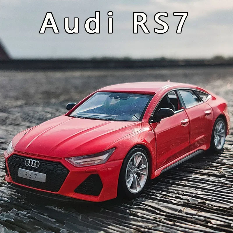 

1:32 Audi Rs7 Car Model Simulation Alloy Sound And Light Pull Back Car Collection Ornaments Boyfriend Metal Toy Car Gift F164