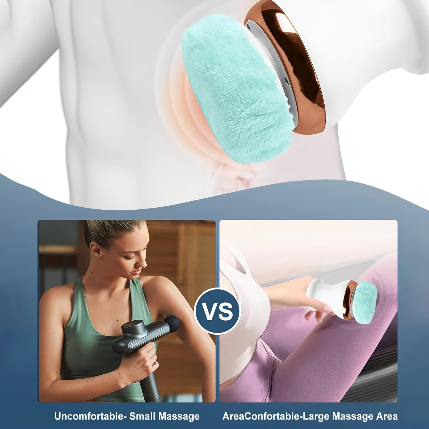 깊은 조직 신체 조각 마사지기 - 스트레스 완화 근막 마사지 도구, 세척 가능한 패드가 있는 플라스틱, 무알콜, 전신 U