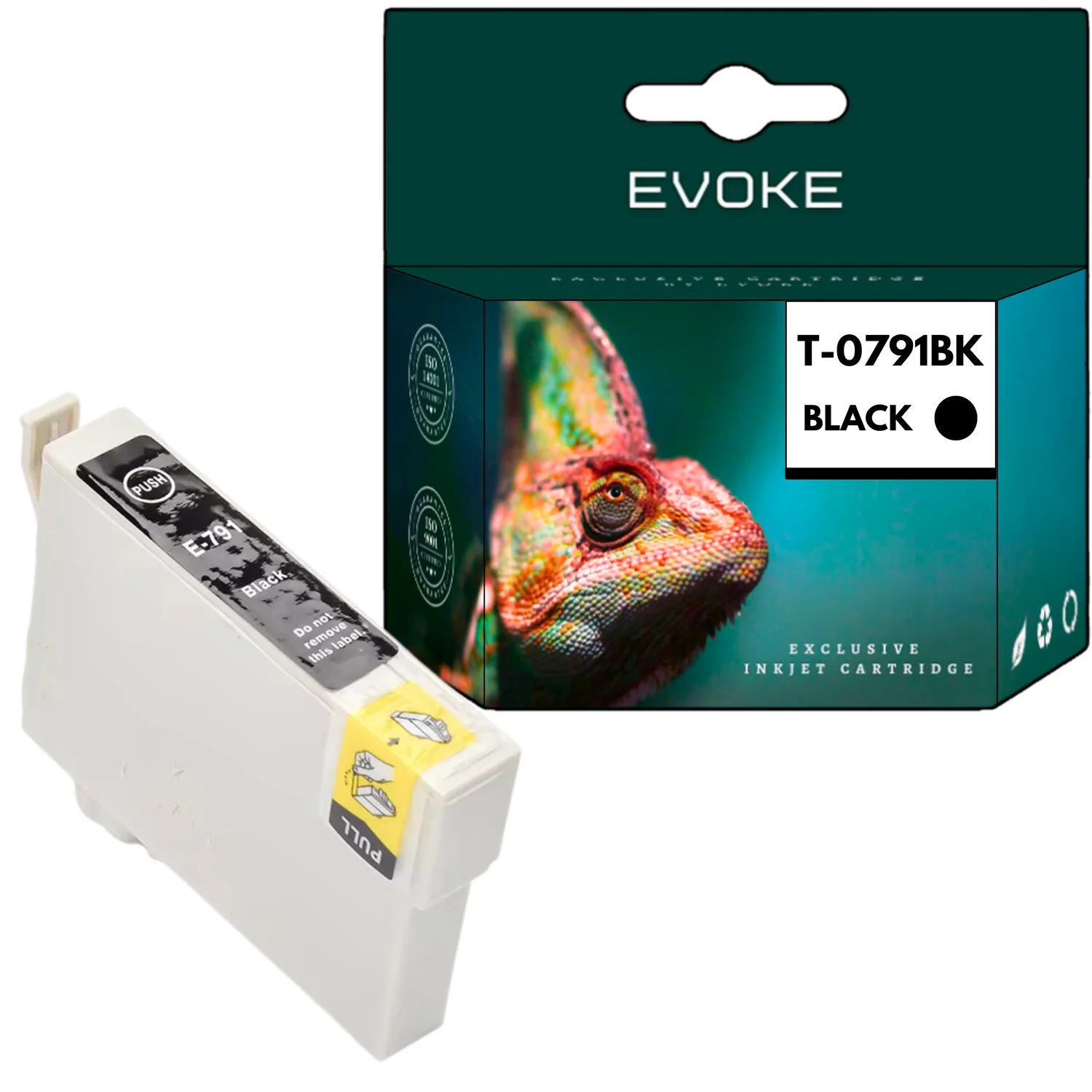 Evoke Compatibele Inkt voor Epson C13T07914010 T0791 Zwart 18 ml 760 Pagina's Stylus Photo Px650 660 700W 710W 720Wd 730Wd 800Fw 810Fw 820Fwd 830Fwd