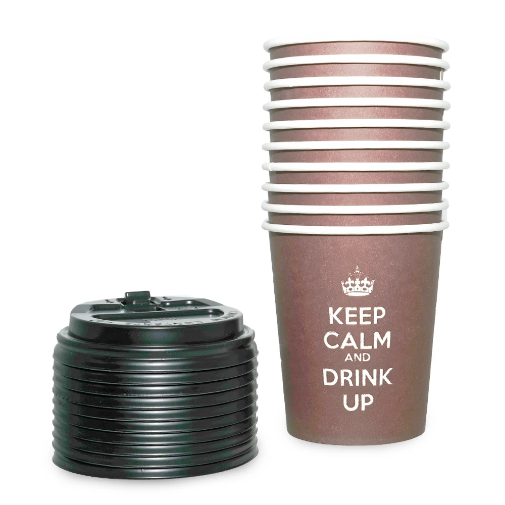 Disposable hot cup lid set 10oz 20P/takeaway/paper/coffee