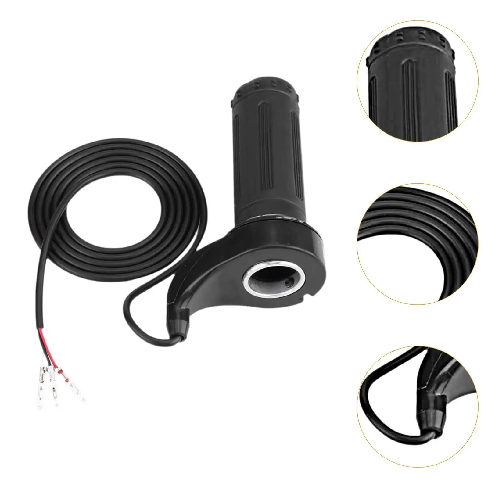 Handlebar Grip Throttle 22mm Anti Slip Motorcycle Gas Handle Twist Controller for Electric Scooter Bike Versatile Voltage Use